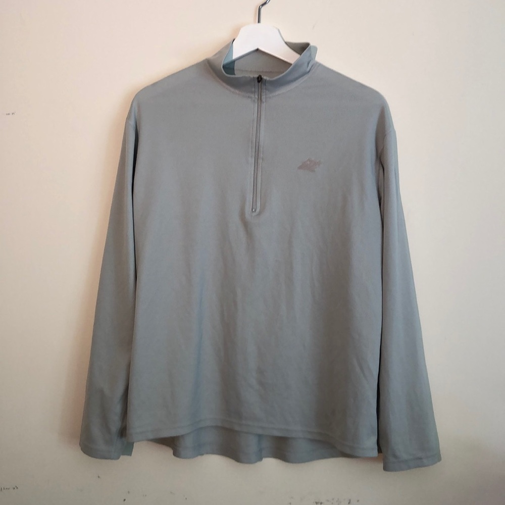 EMS Long sleeve Techwick Zip Neck Silver size M
